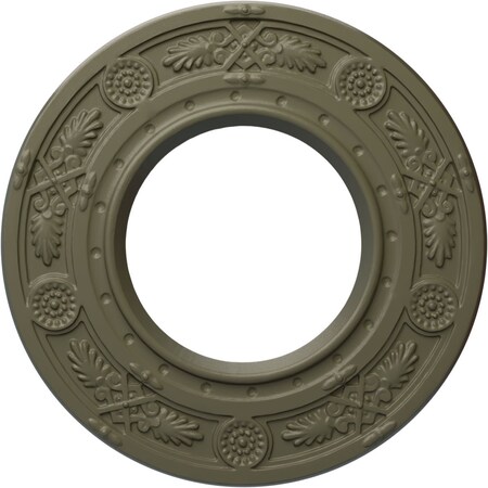 Ekena Millwork Daniela Ceiling Medallion (Fits Canopies up to 3 7/8"), 8"OD x 3 7/8"ID x 1/2"P, Spartan Stone CM08DNSSF